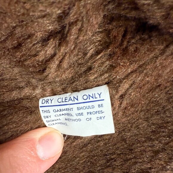 ✅Mens L VTG Cal Craft Faux Fur Lined Brown Corduroy Jacket Western **SMALL TEAR - Picture 10 of 12